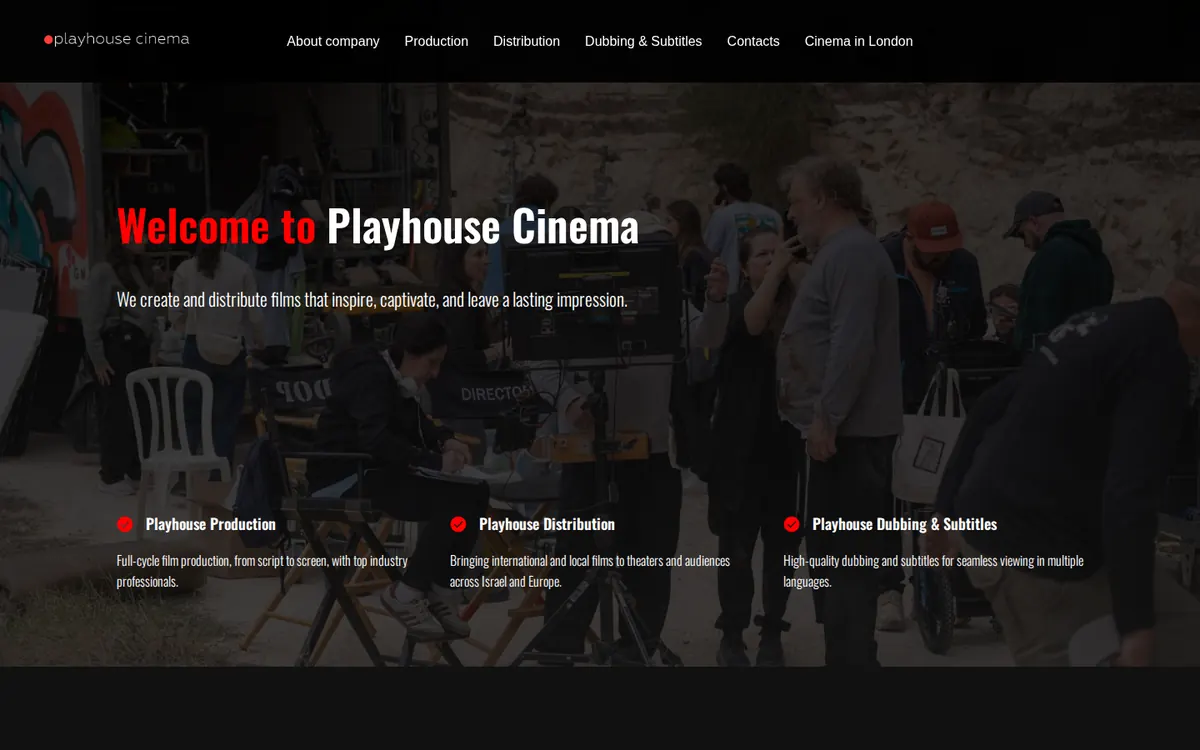 Cinema Playhouse TLV - screenshot, Live · Sep 2026