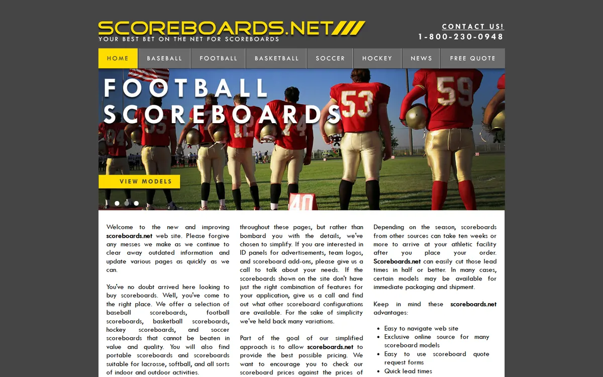 Scoreboards.net - screenshot, Live · Sep 2026